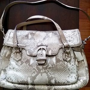 Coach Snakeskin Leather Shoulder Bag